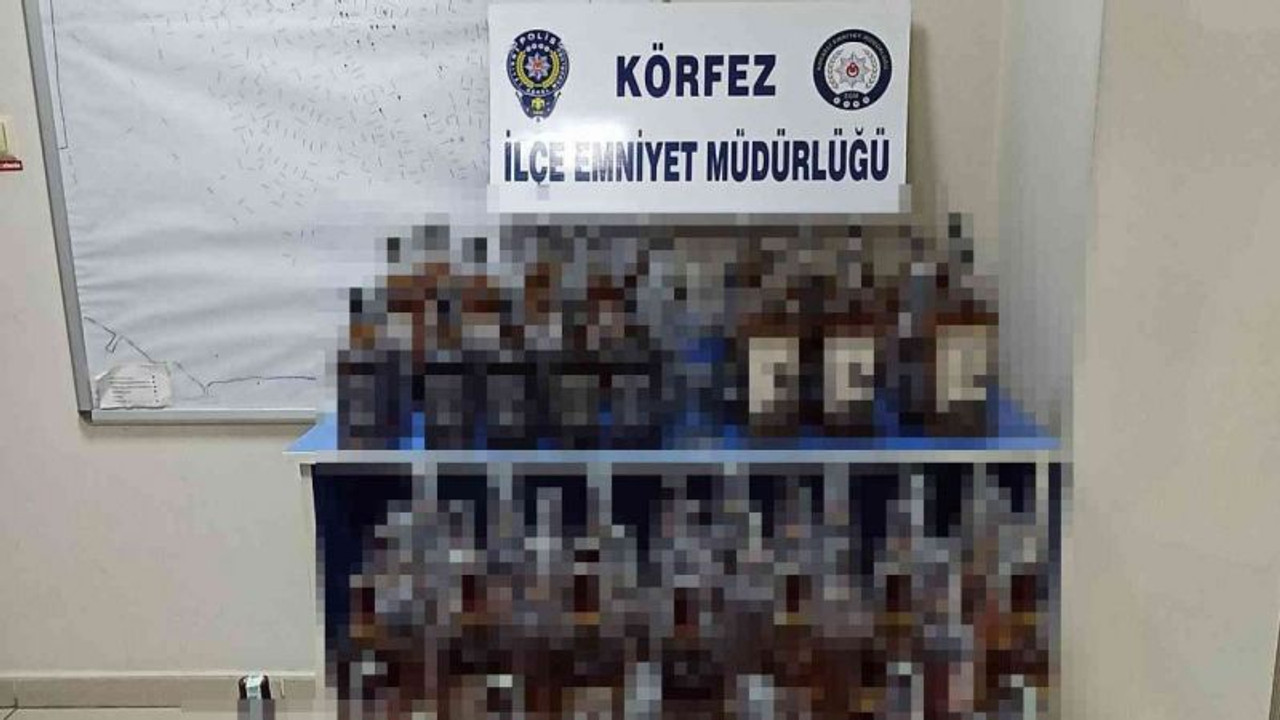 91 şişe kaçak alkol ele geçirildi