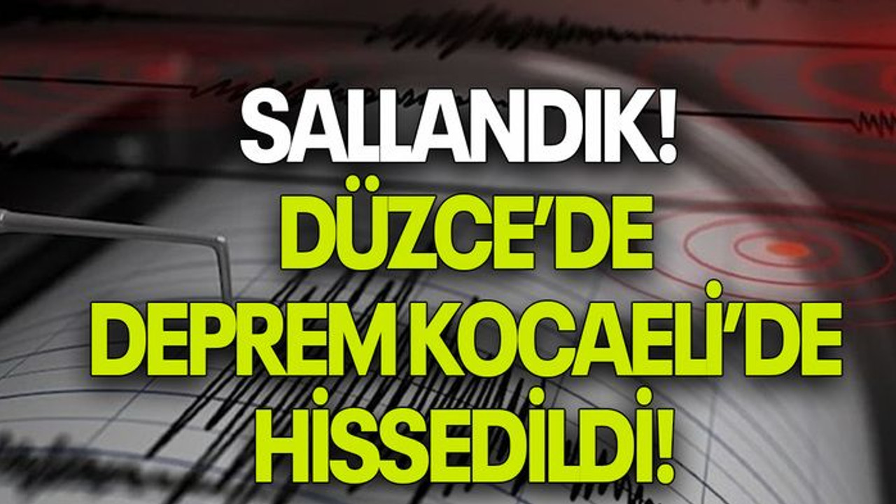 Sallandık! Düzce’de deprem Kocaeli’de hissedildi!