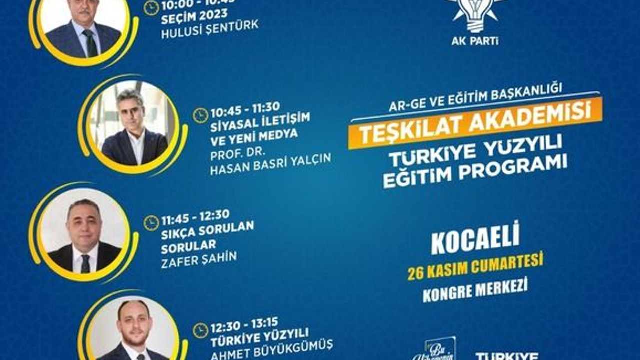 AKP'lilere eğitim verilecek!