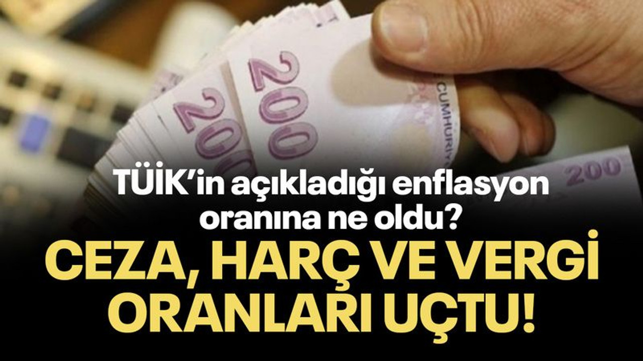 Hani enflasyon oranı yüzde 85’ti? Ceza, harç ve vergi oranlarına uçuk zam!