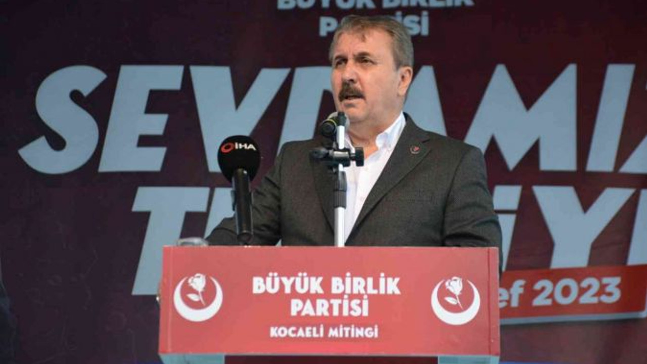 BBP lideri Kocaeli'den CHP'ye yüklendi! "PKK'nın partisinin yan kuruluşu"