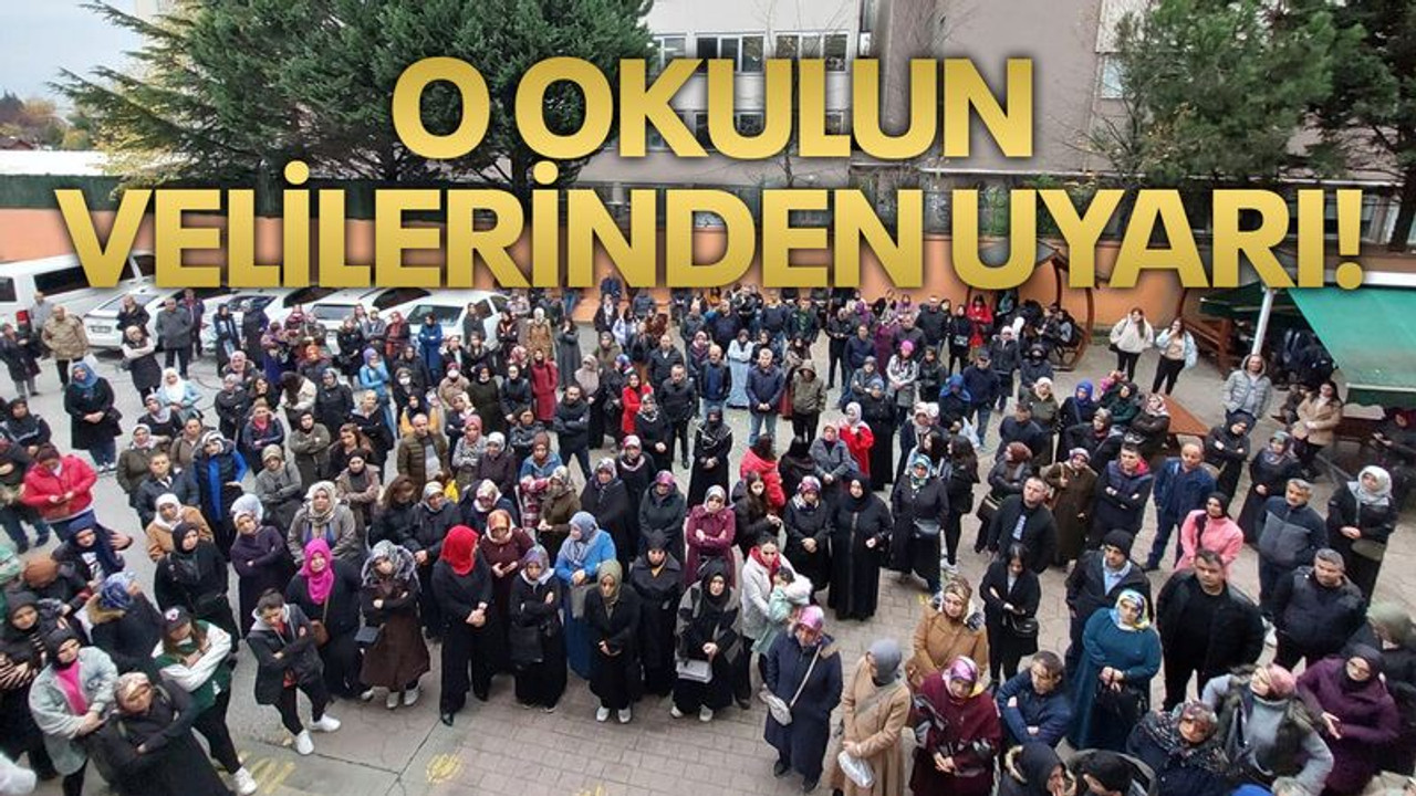 O okulun velilerinden uyarı!
