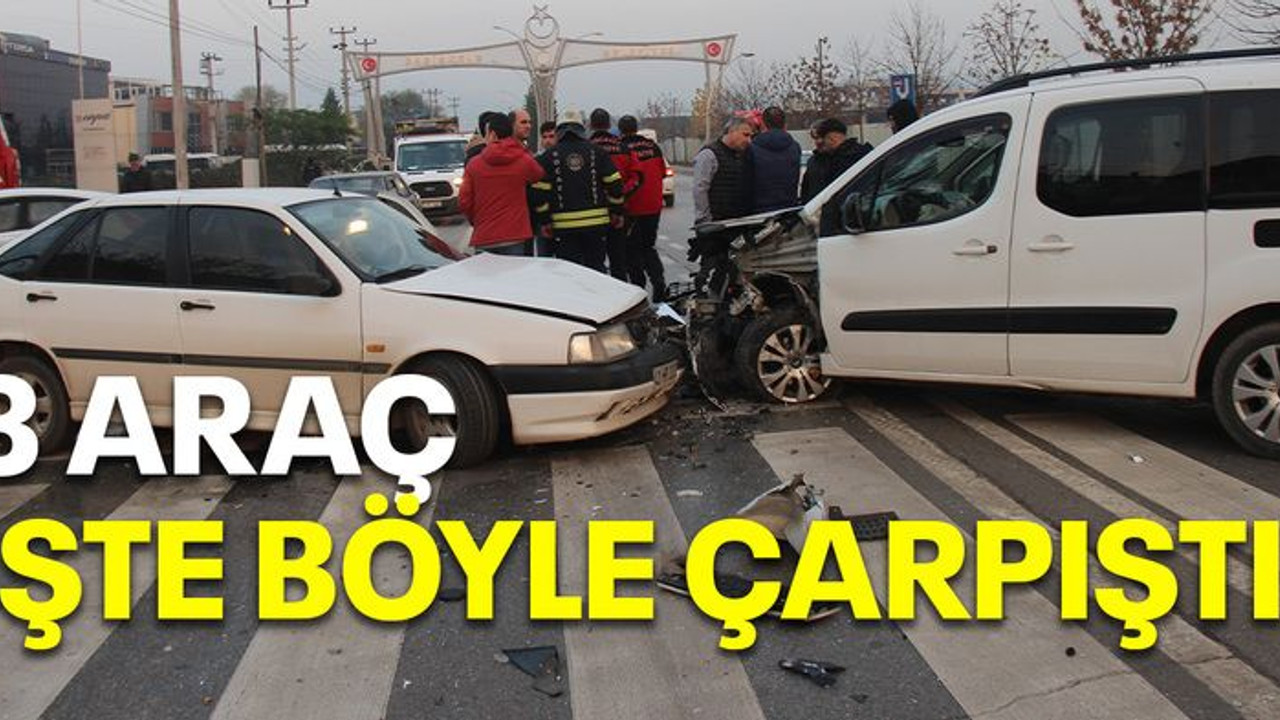 3 araç işte böyle çarpıştı!