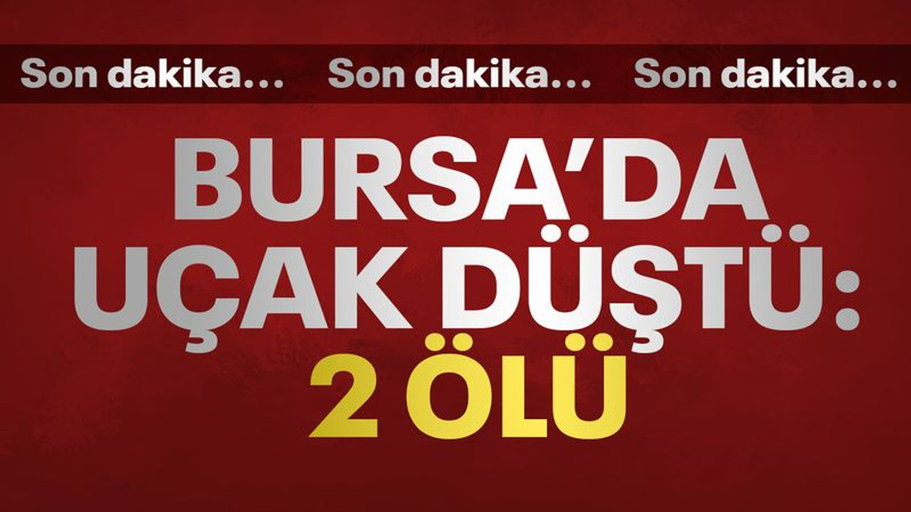 Bursa'da eğitim uçağı düştü: 2 ölü