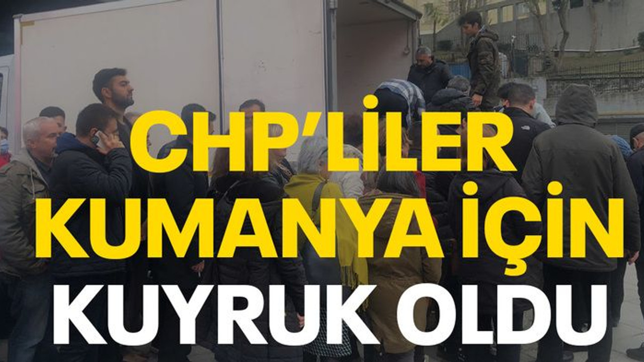 CHP’liler kumanya için kuyruk oldu