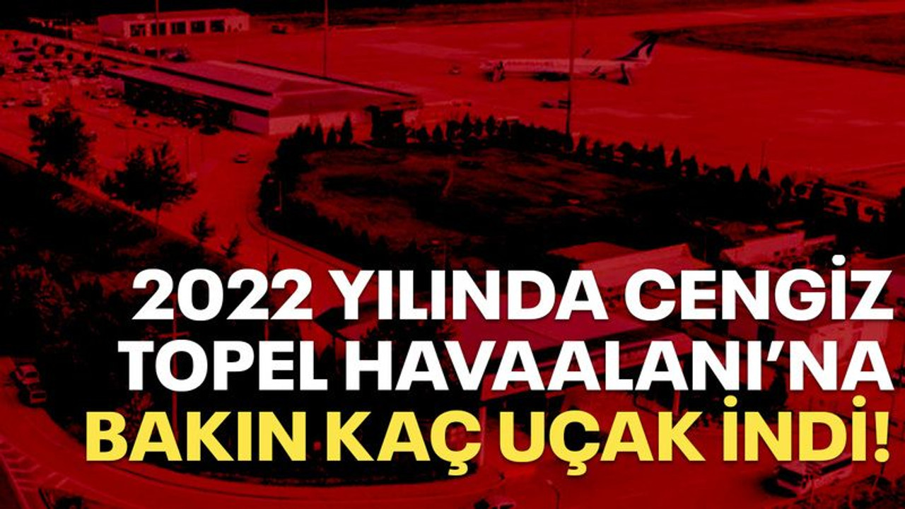 2022’de Cengiz Topel Havaalanı’na bakın kaç uçak indi!