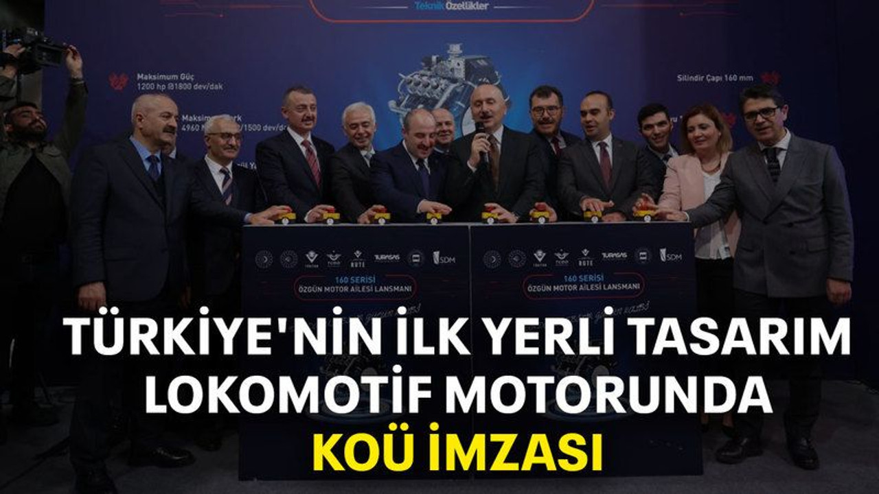 Türkiye'nin ilk yerli tasarım lokomotif motorunda, KOÜ imzası