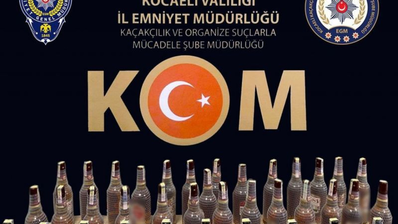Kamyondan çok sayıda kaçak alkol çıktı