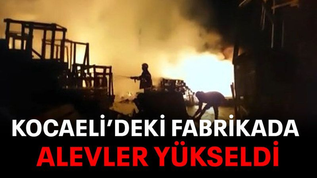 Kocaeli’deki fabrikada alevler yükseldi