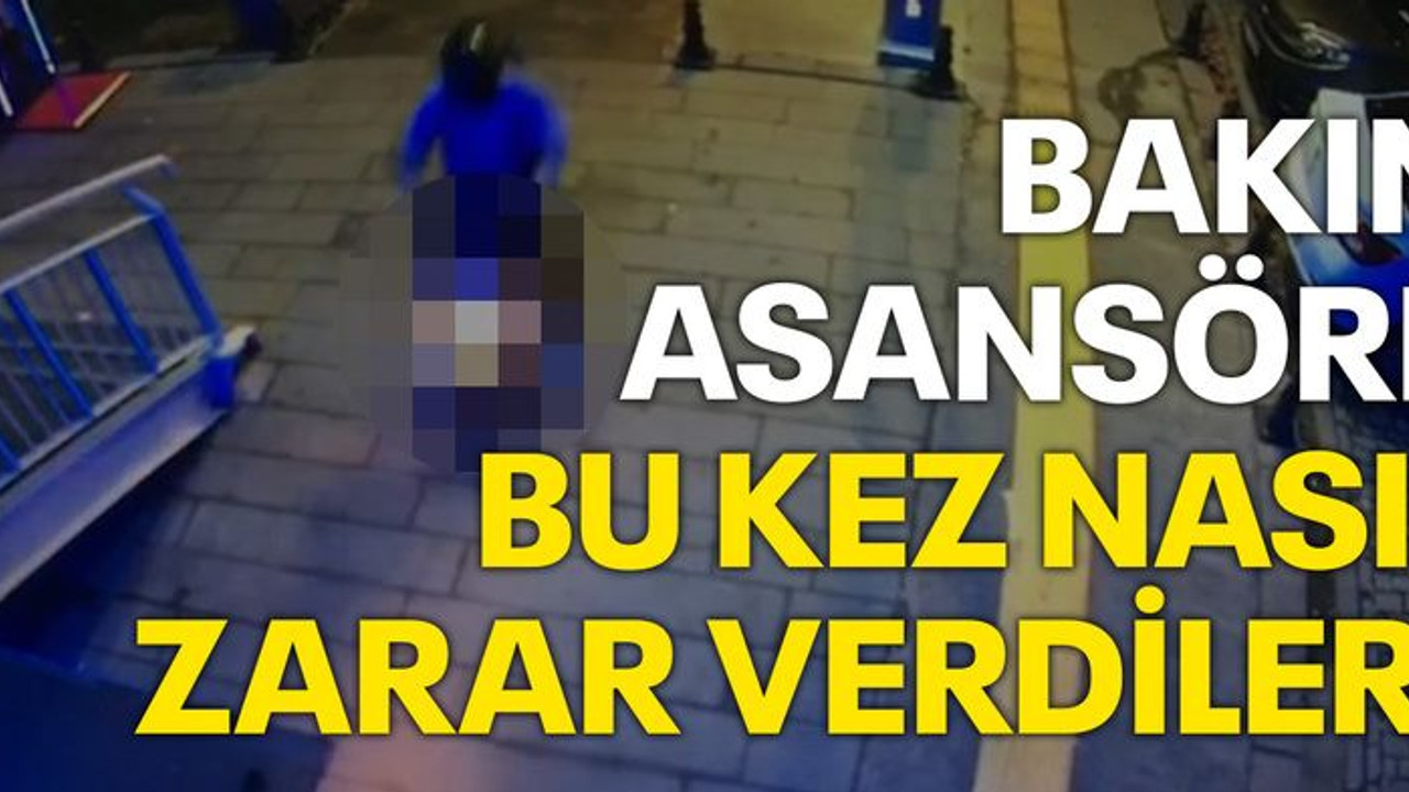 Bakın bu sefer asansöre nasıl zarar verdiler