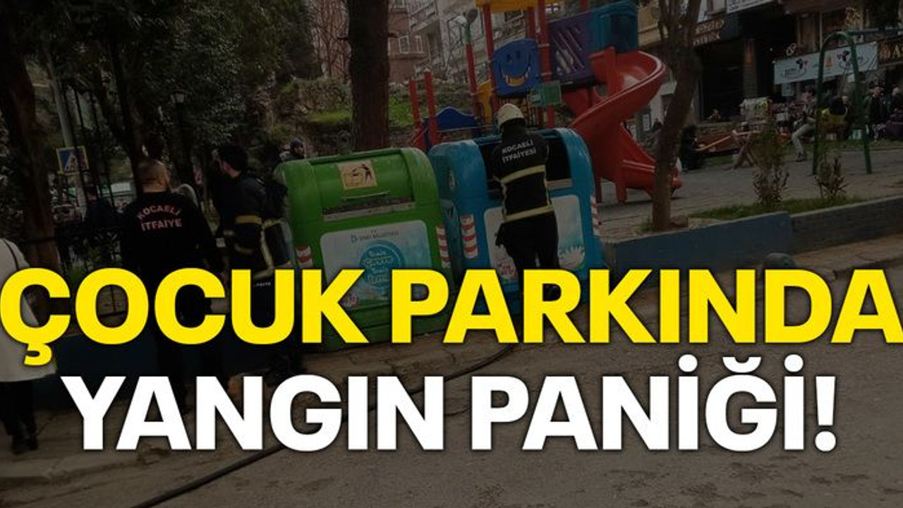 Çocuk Parkında yangın paniği!