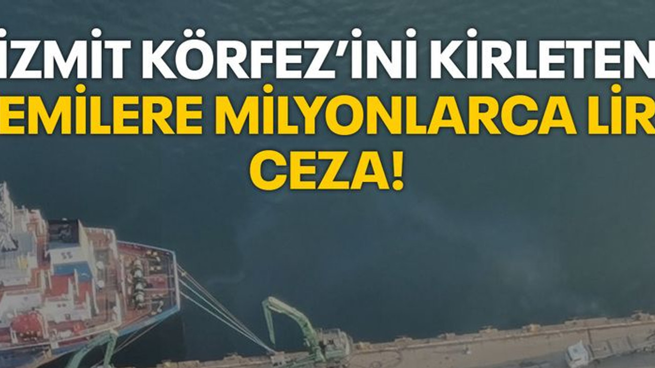 İzmit Körfezi’ni kirleten gemilere milyonlarca lira ceza!