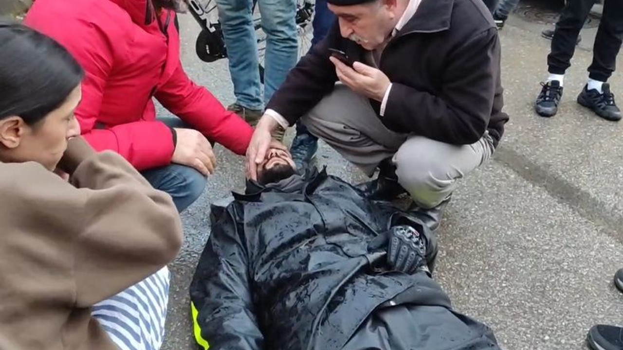 Taksiyle motosiklet çarpıştı, motosiklet sürücüsü ağır yaralandı