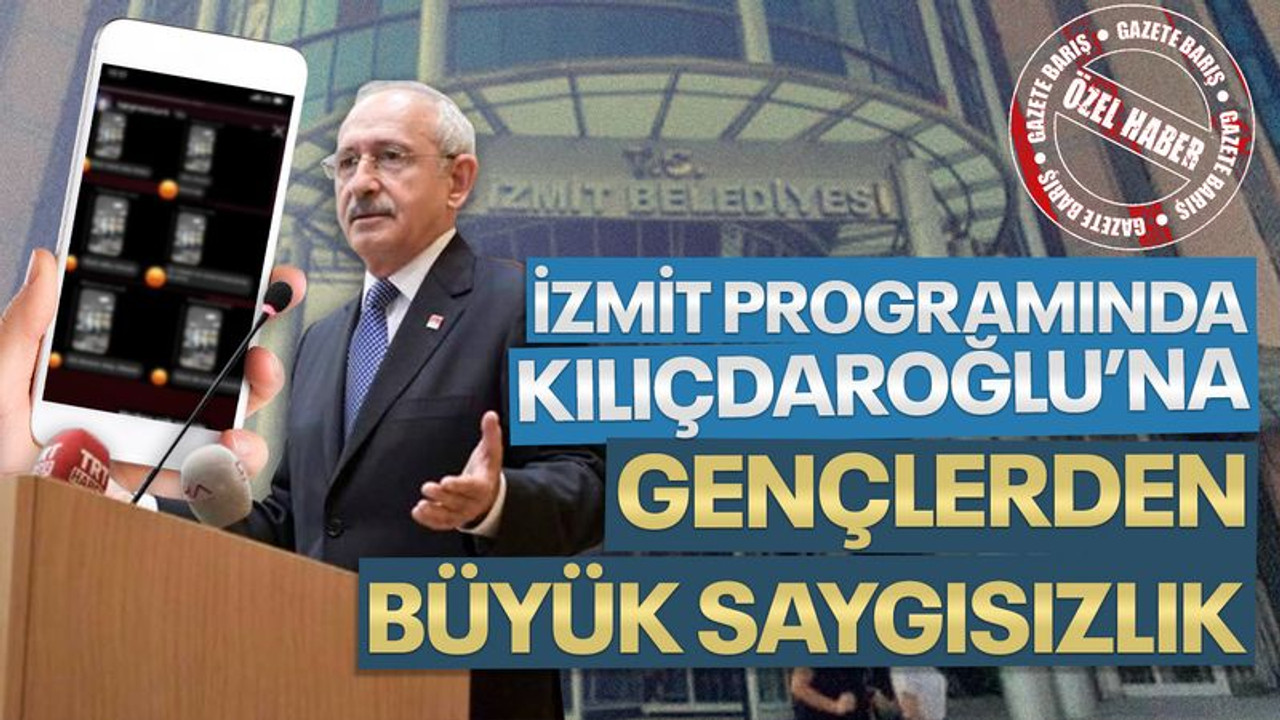 İzmit programında, Kılıçdaroğlu’na gençlerden büyük saygısızlık!