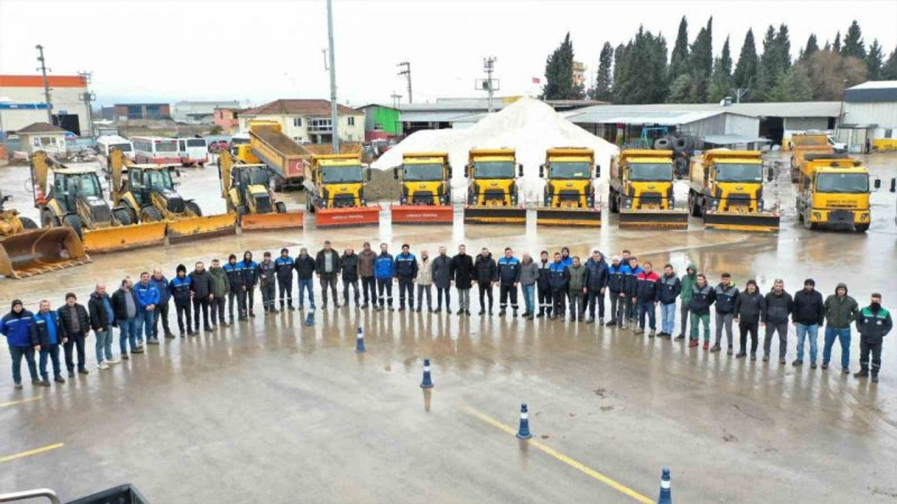 O ilçede 130 personel karla mücadelede görev alacak