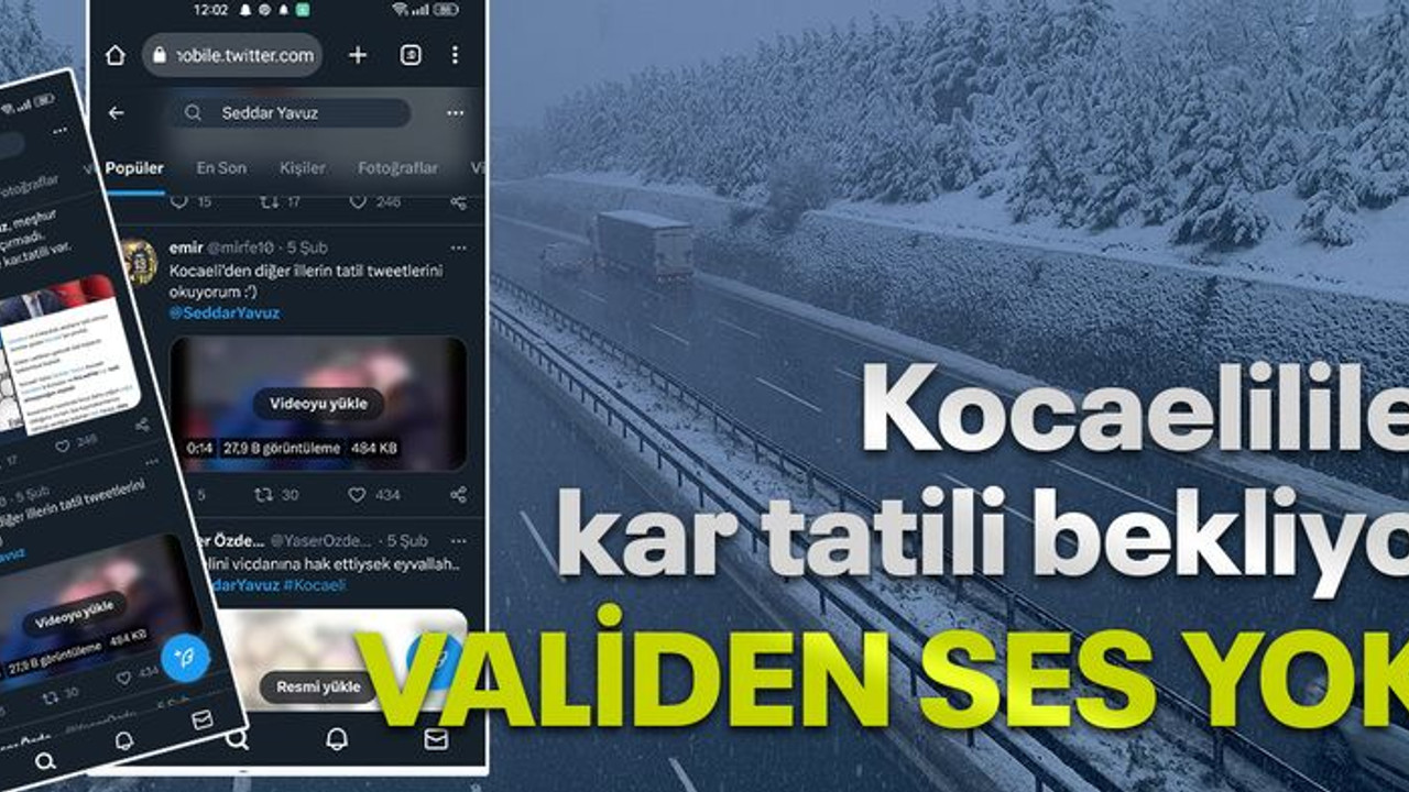 Kocaelililer kar tatili bekliyor Validen ses yok!