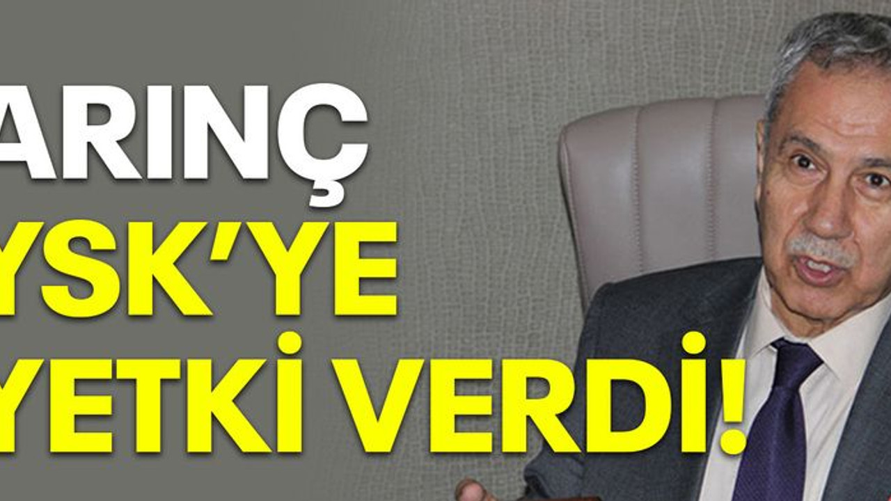 Arınç YSK'ye yetki verdi!