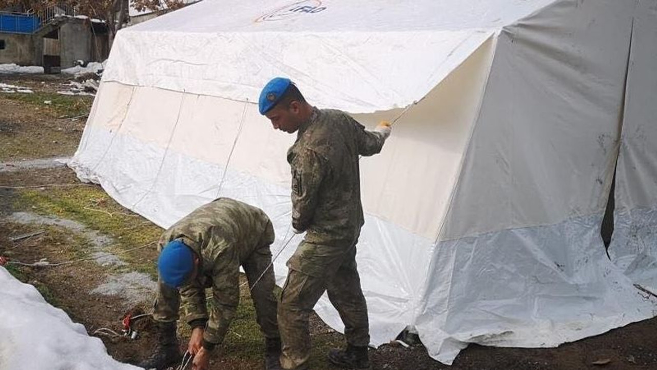 Bölgede 59 bin 985 çadır kuruldu