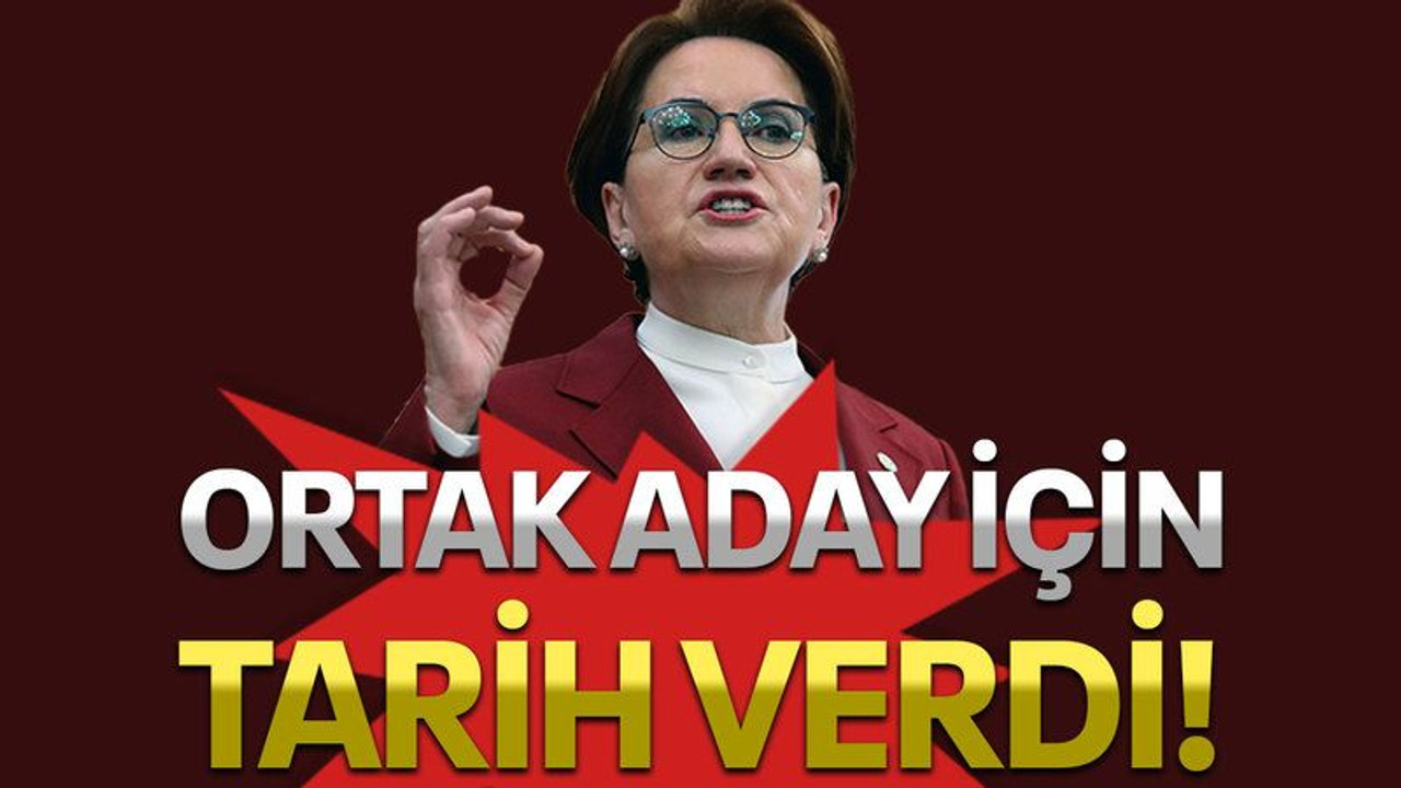 Meral Akşener ortak aday için tarih verdi!