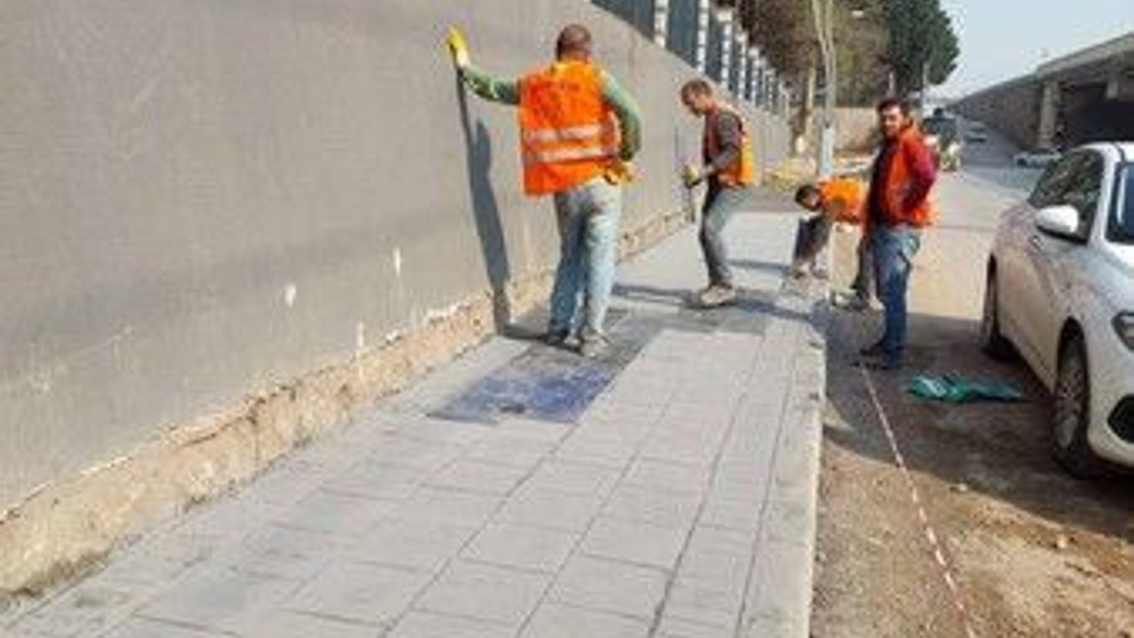 Derince Millet Bahçesi çevresine yaya kaldırımı