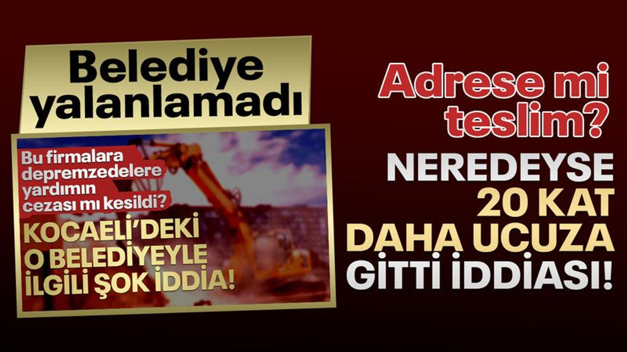 Neredeyse 20 kat daha ucuza gitti iddiası! O belediye adrese teslim mi yaptı?