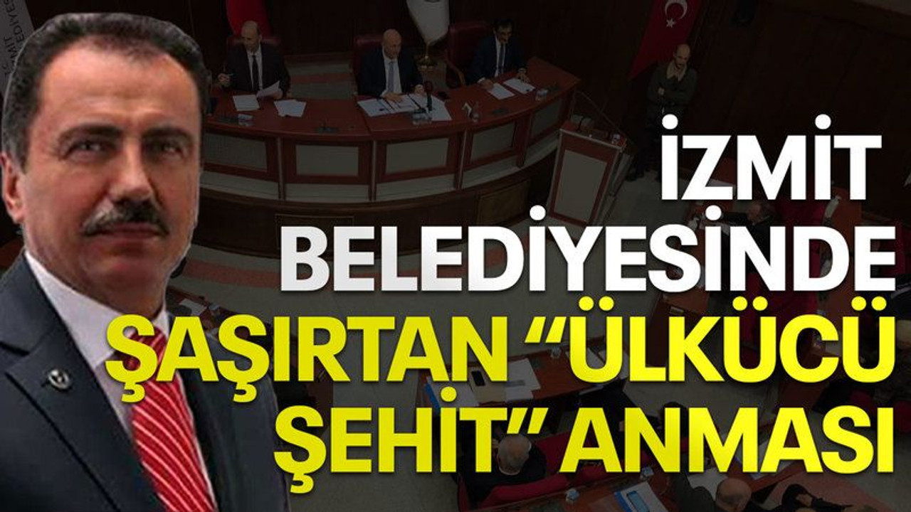 İzmit Belediyesinde şaşırtan “Ülkücü şehit” anması