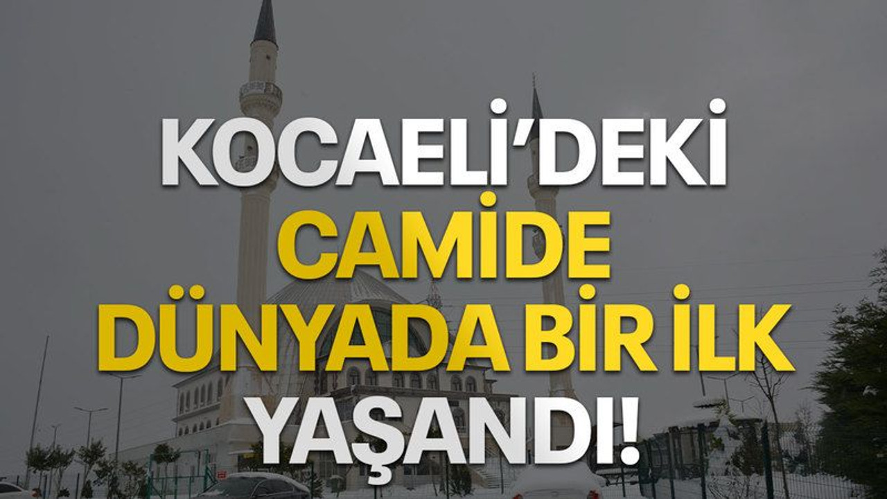 Kocaeli'deki camide dünyada bir ilk yaşandı!