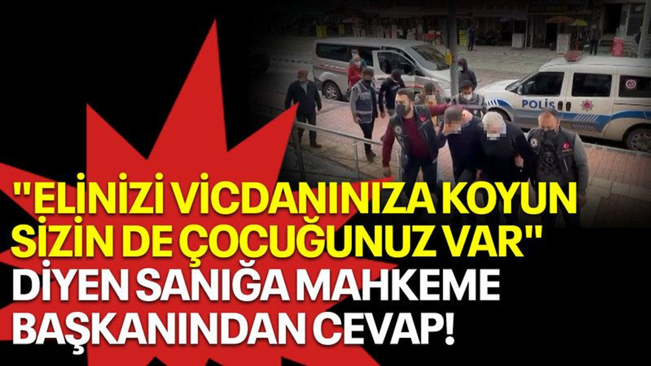 "Elinizi vicdanınıza koyun, sizin de çocuğunuz var" diyen sanığa mahkeme başkanından cevap