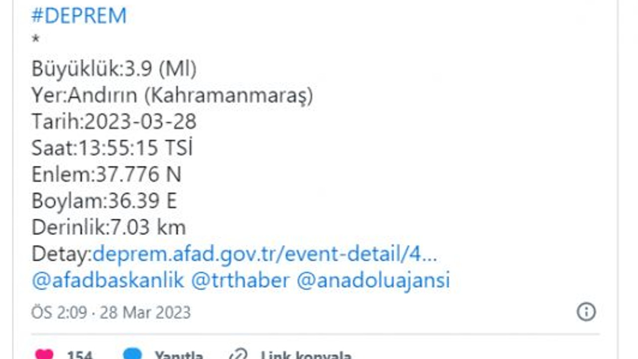Kahramanmaraş'ta deprem paniği!
