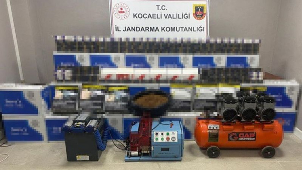 Kocaeli’de 450 bin TL değerinde kaçak sigara malzemesi ele geçirildi