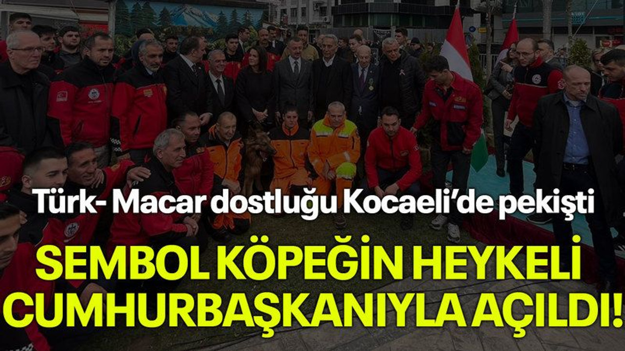 Türk- Macar dostluğu Kocaeli’de pekişti, sembol köpeğin heykeli Cumhurbaşkanıyla açıldı!