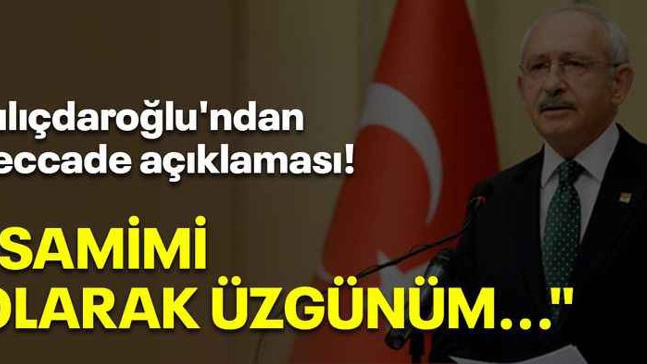 Kılıçdaroğlu'ndan seccade açıklaması! "Samimi olarak üzgünüm..."