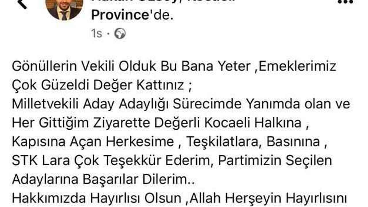 Özsoy listeye giremeyince bakın ne söyledi