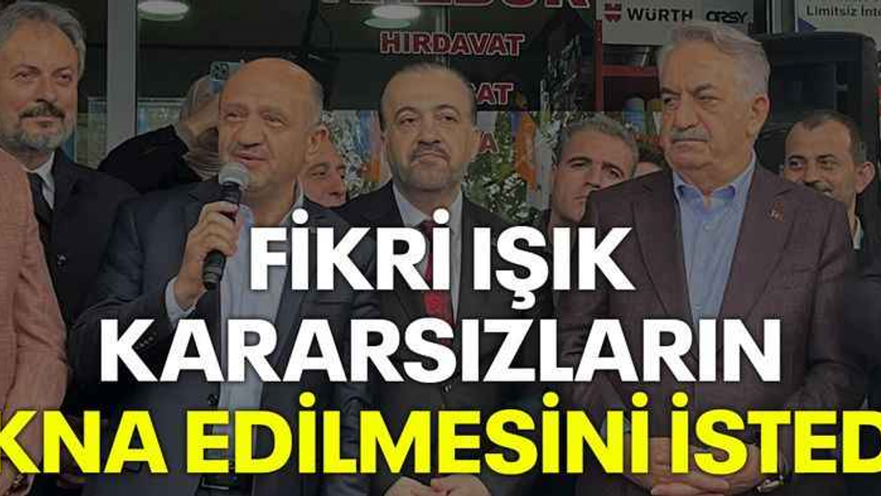 Fikri Işık kararsızların ikna edilmesini istedi