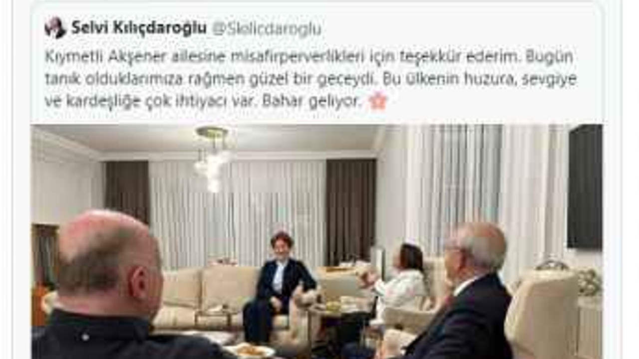Kılıçdaroğlu ve eşi, Akşener ailesini ziyaret etti