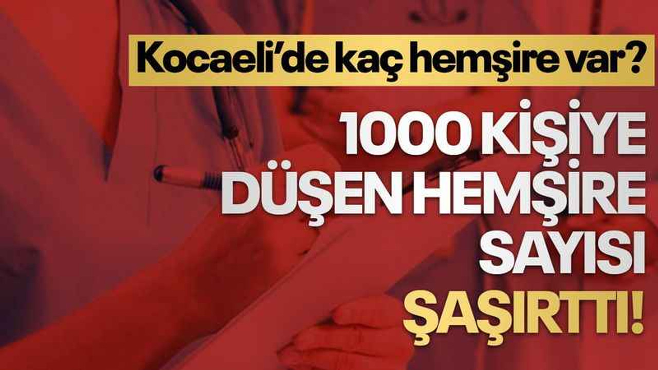 Türkiye’de 1000 kişiye bakın kaç hemşire düşüyor! Kocaeli’de kaç hemşire var?