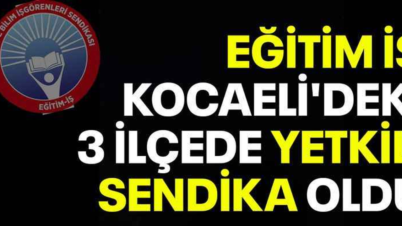 Eğitim İş Kocaeli'deki 3 ilçede 'yetkili sendika' oldu
