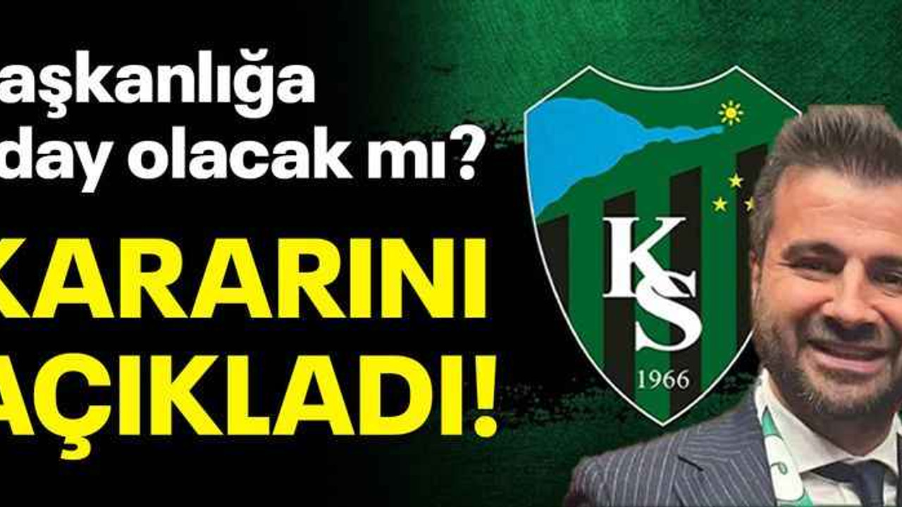 Başkanlığa aday olacak mı? Kararını açıkladı!