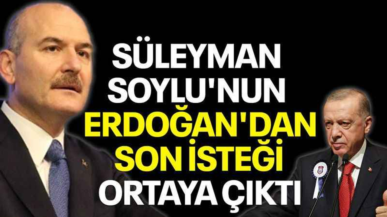Süleyman Soylu'nun Erdoğan'dan son isteği ortaya çıktı