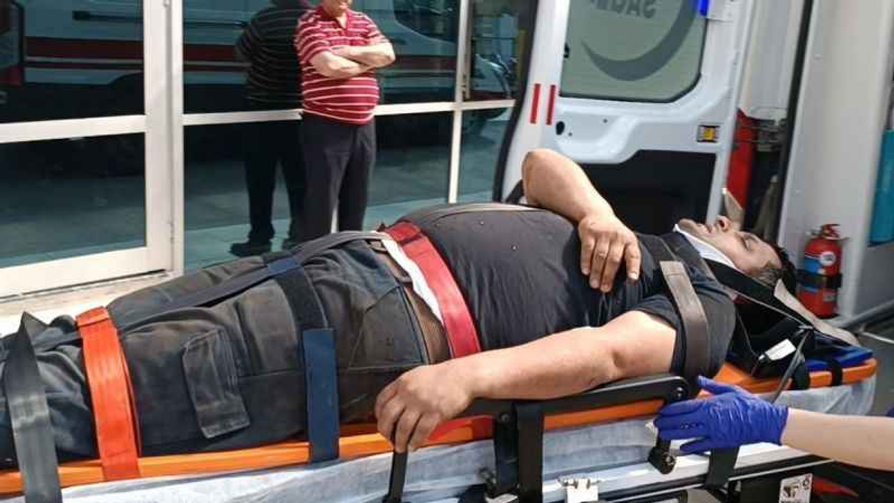 2.5 metre yükseklikten düşen işçi yaralandı