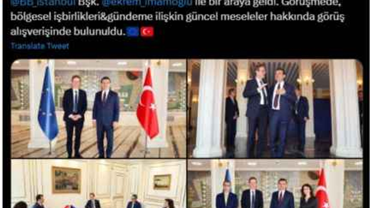 AB Türkiye Delegasyonu Başkanı Nikolaus Meyer-Landrut, Ekrem İmamoğlu'nu ziyaret etti
