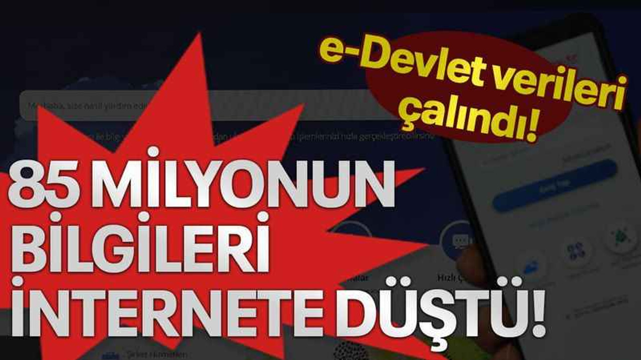 e-Devlet verileri çalındı! 85 Milyonun bilgileri internete düştü