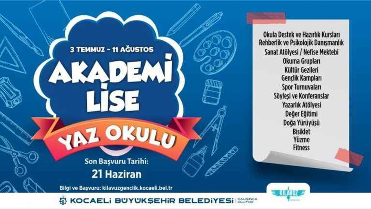 Bilgievleri ve Akademi Lise’de yazın okula gitmek daha da eğlenceli