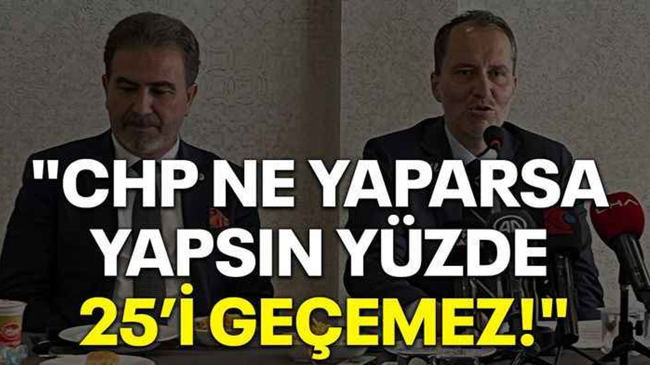"CHP ne yaparsa yapsın yüzde 25’i geçemez!"
