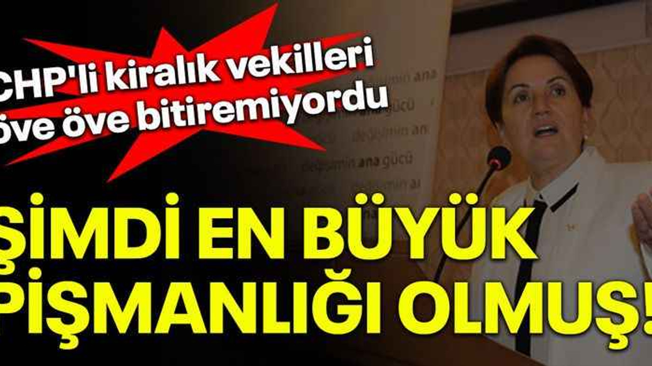 CHP'li kiralık vekilleri öve öve bitiremiyordu, şimdi en büyük pişmanlığı olmuş!