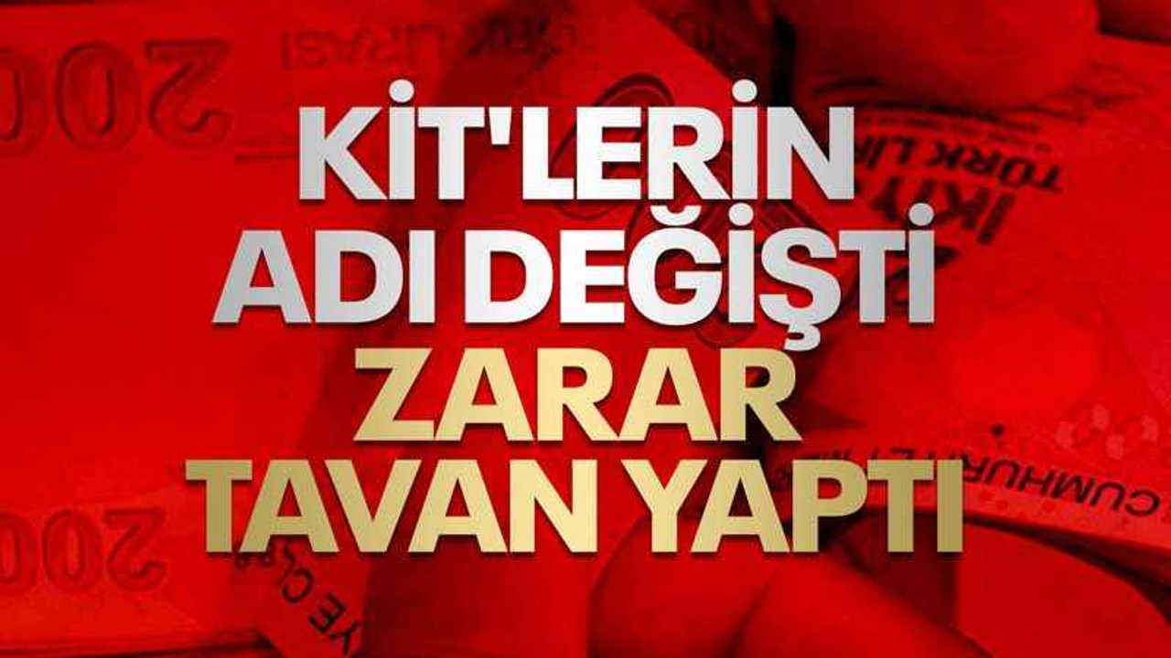 KİT'lerin adı değişti, zarar tavan yaptı