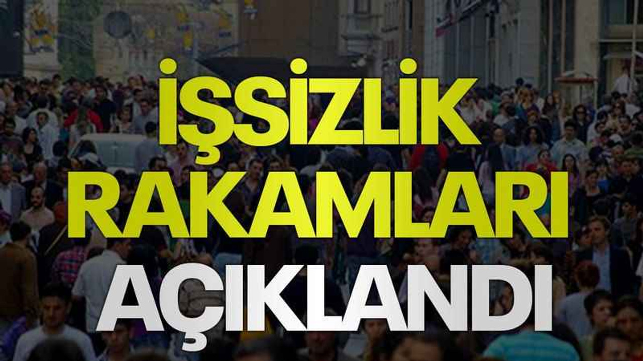 İşsizlik rakamları açıklandı