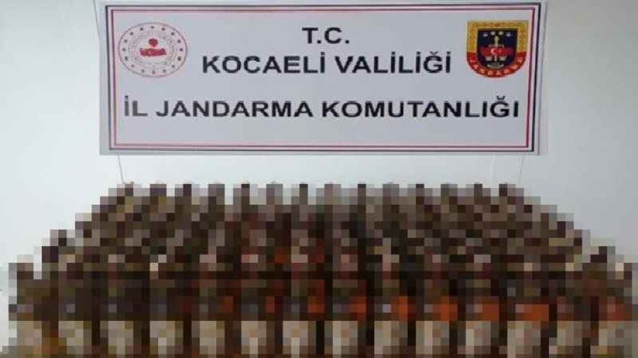 Kocaeli'de 169 bandrolsüz içki ele geçirildi