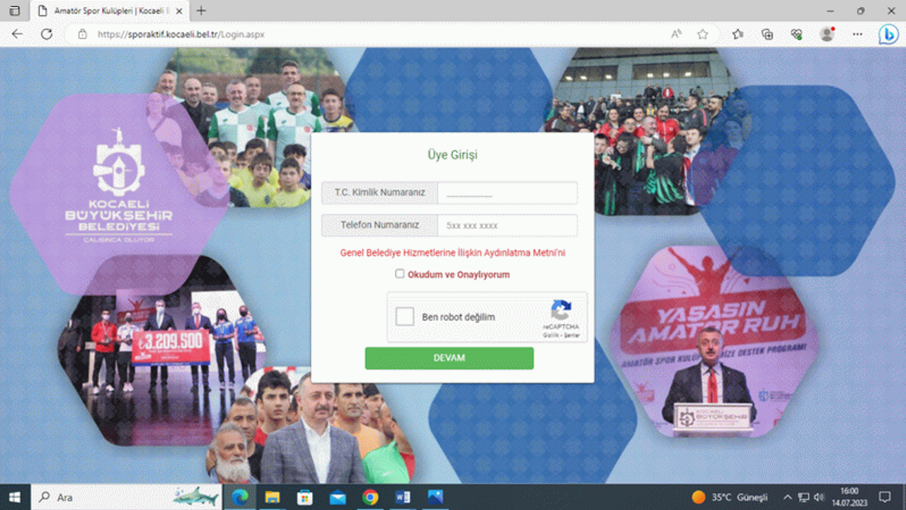 Büyükşehir Sporaktif sistemi kuracak