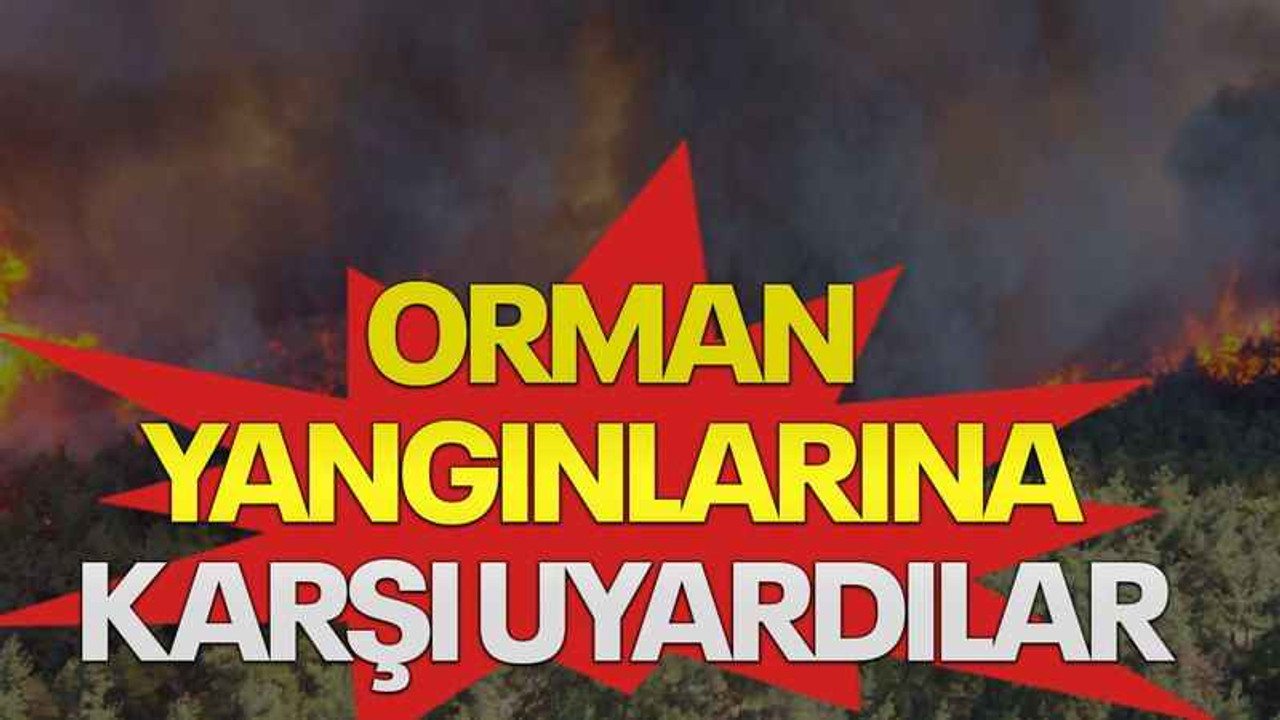Orman yangınlarına karşı uyardı